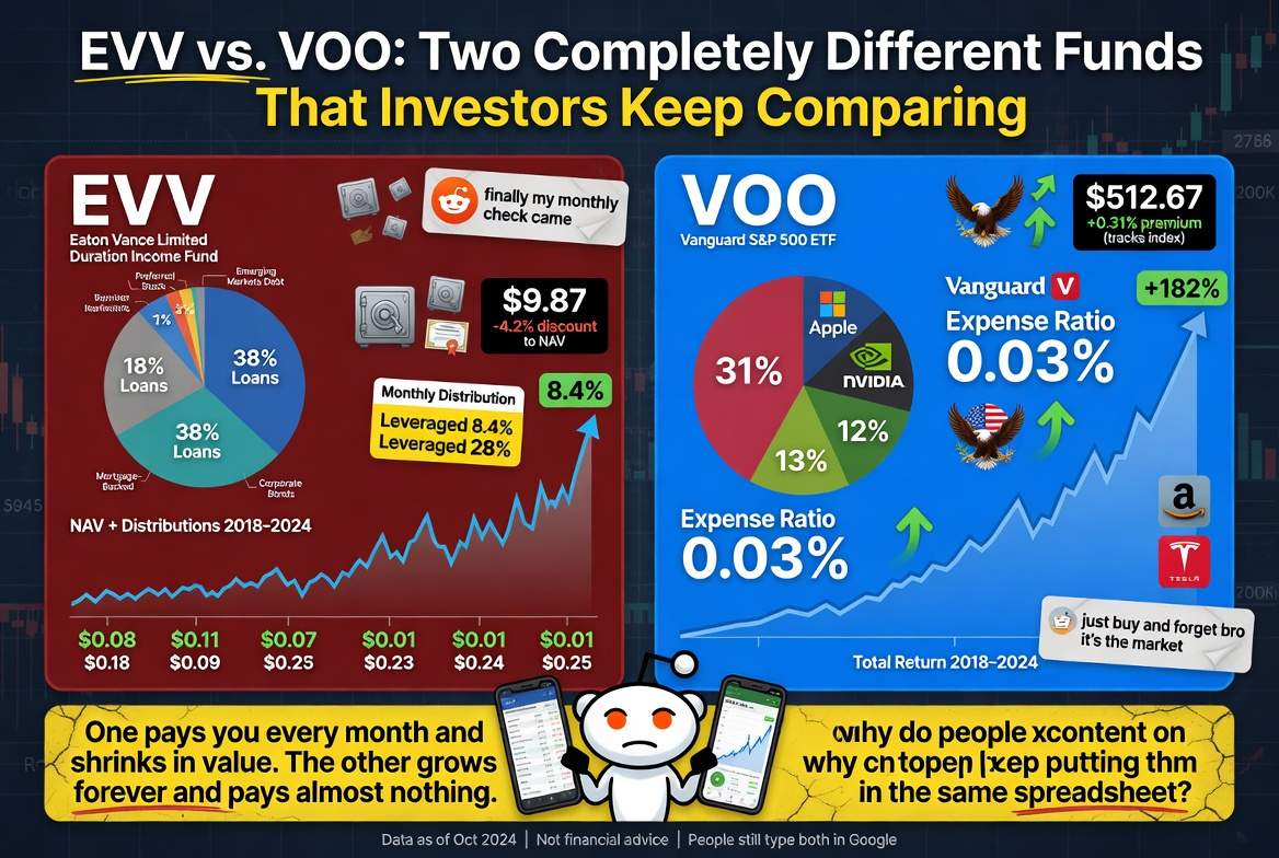 EVV vs. VOO: Two Completely Different Funds That Investors Keep Comparing