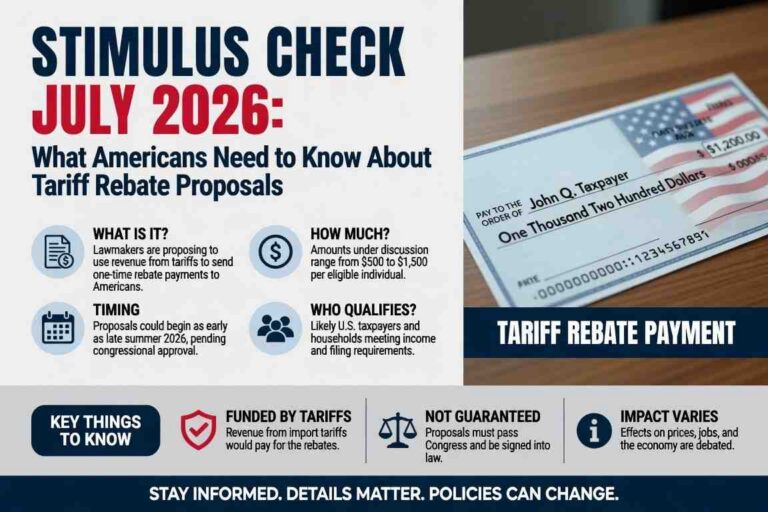 Stimulus Check July 2026: What Americans Need to Know About Tariff Rebate Proposals